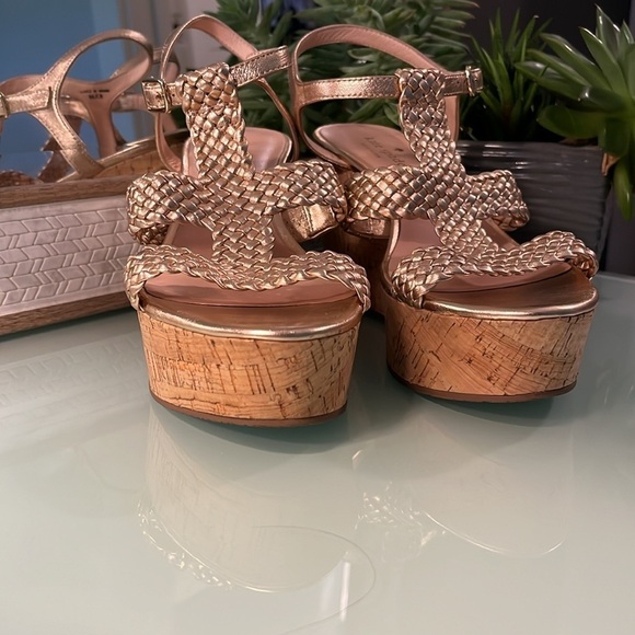 NWOT kate spade platform cork rose gold sandals - Picture 3 of 6